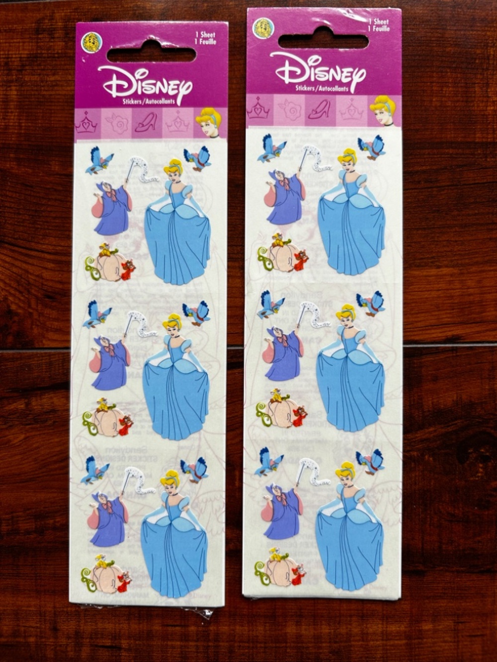 Disney New Vintage Sandy Lion Cinderella Sleeping Beauty Sticker Sheets - Picture 3 of 5